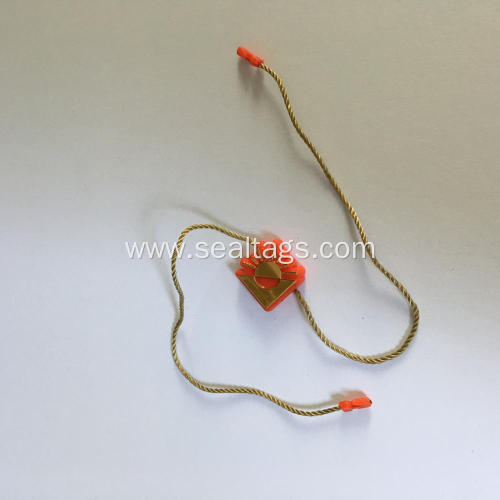 Plastic tags with string together paper tag